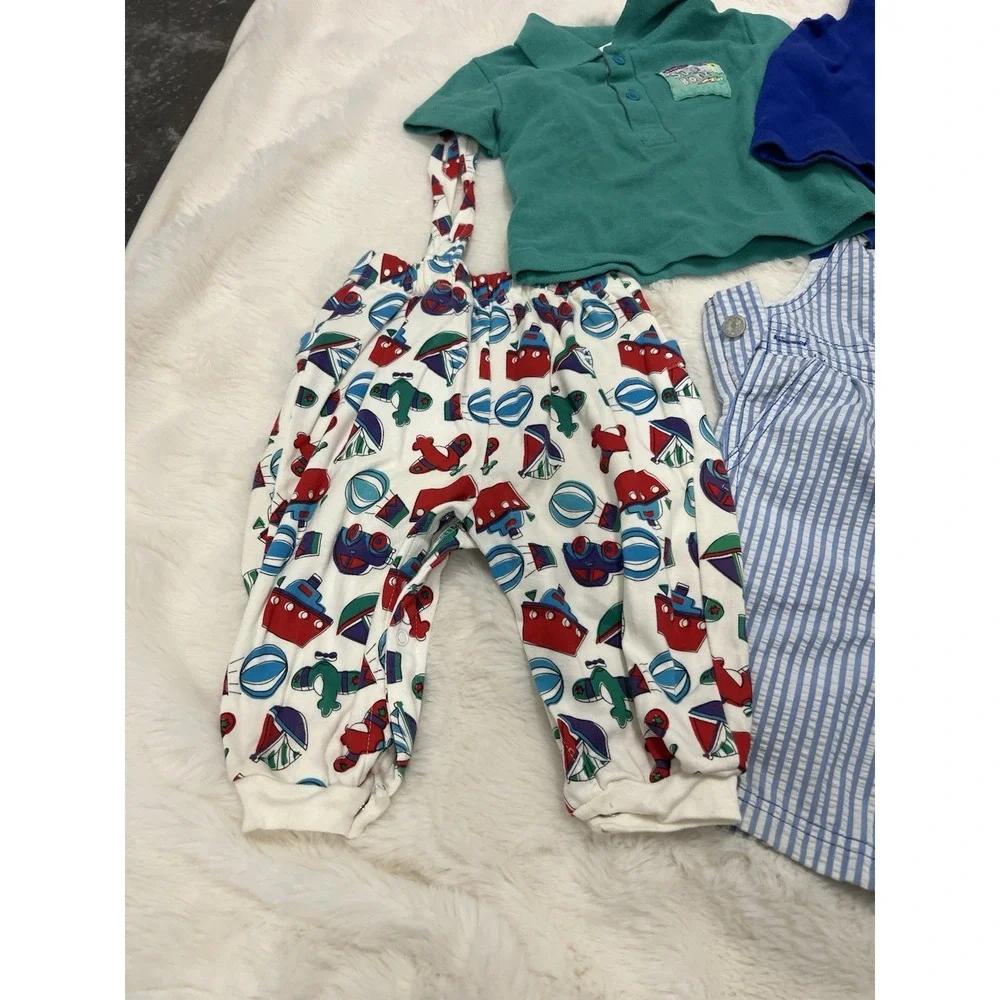 Vintage Baby toddler Overall Clothing Lot Surf Polo Retro Oshkosh